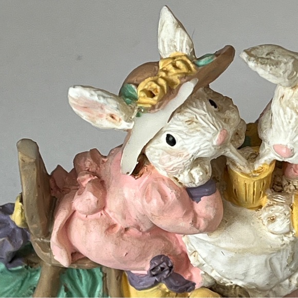 Vintage Midwest Importers Cannon Falls Easter Bunny Express Train and Figurine